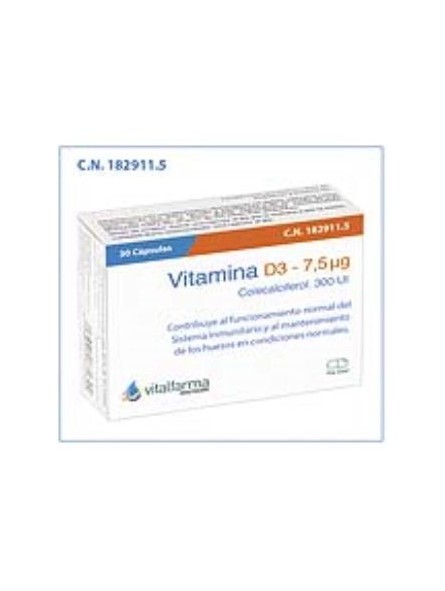 Vitamina D3 7,5mcg. (300UI) Vitalfarma