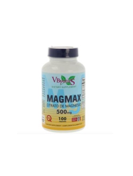 Magmax citrato de magnesio 500 mg Vbyotics
