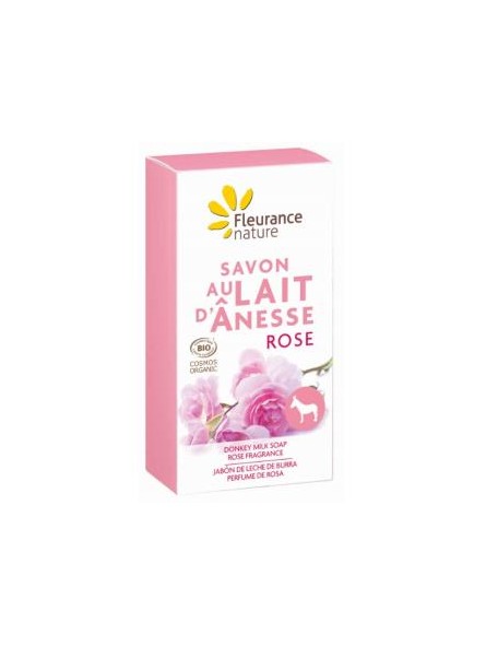 Jabon Leche de Burra con rosa Fleurance Nature