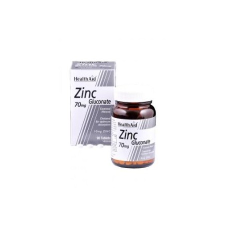 Gluconato de zinc 70 mg de Health Aid