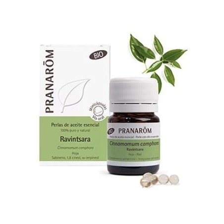 Ravintsara aceite esencial en perlas Pranarom