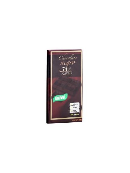 Chocolate Negro 74% Cacao Sin Azucar Santiveri
