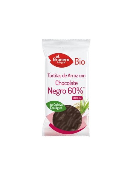 Tortitas de Arroz con chocolate negro Bio El Granero