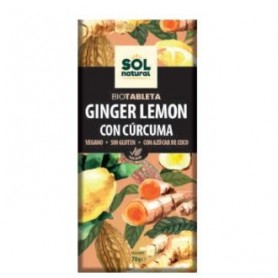 Chocolate Jengibre Limon con curcuma Bio Sol Natural