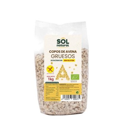 Copos de Avena Gruesos integrales Bio sin gluten Sol Natural