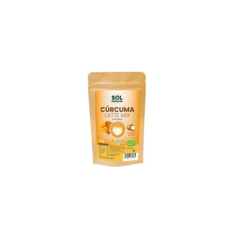 Curcuma Latte Mix con leche de coco Bio sin gluten Sol Natural