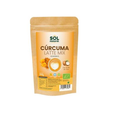 Curcuma Latte Mix con leche de coco Bio sin gluten Sol Natural