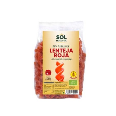 Fusilli de Lenteja Roja Sol Natural