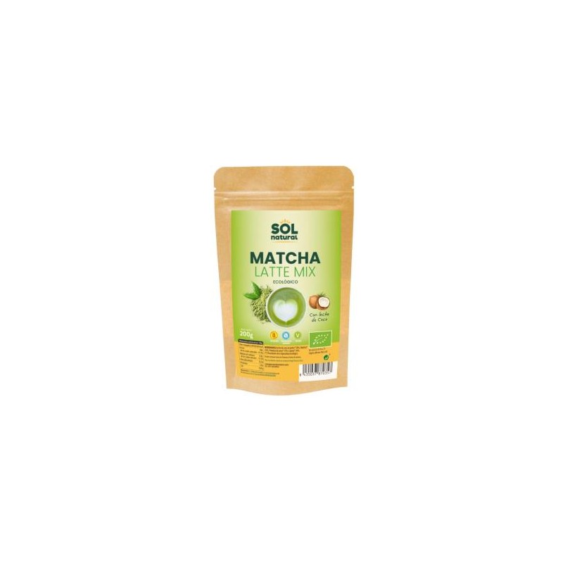 Matcha Latte Mix con leche de coco Bio Sin gluten Sol Natural