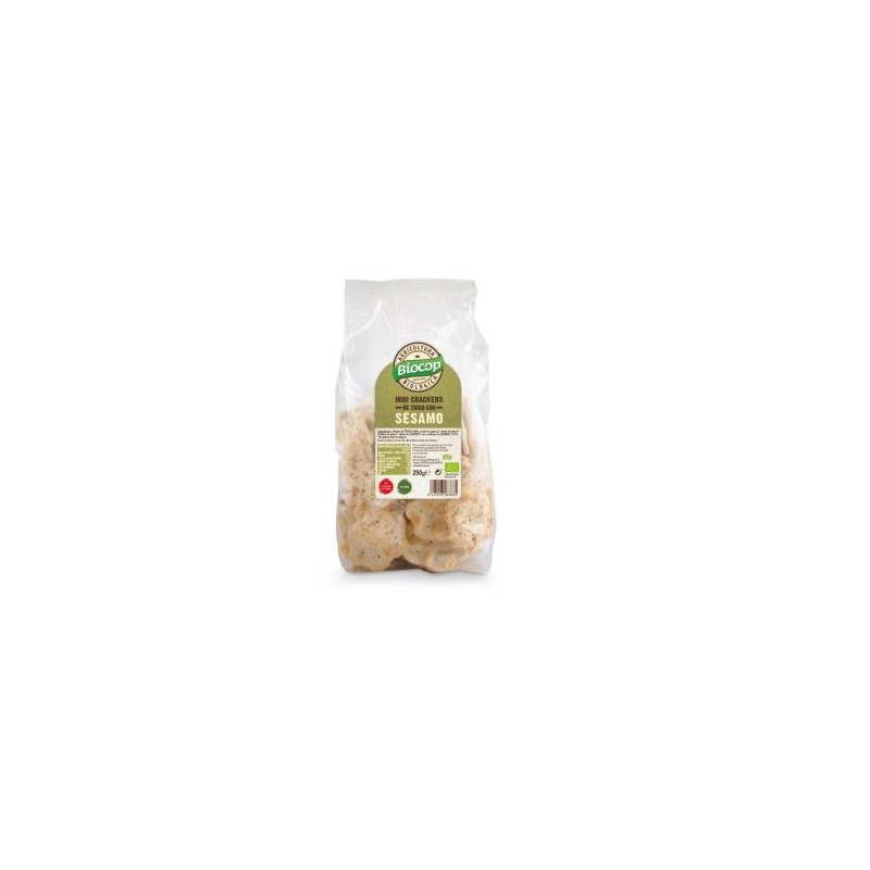 Mini Crackers de  Trigo Sesamo Bio Vegan Biocop