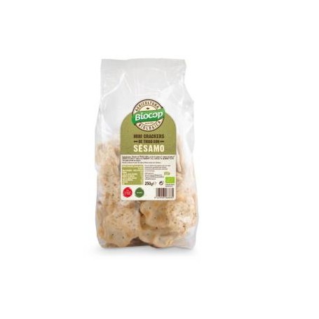 Mini Crackers de  Trigo Sesamo Bio Vegan Biocop