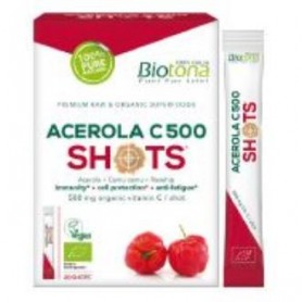 Acerola C 500 raw shots Bio Vegan Biotona