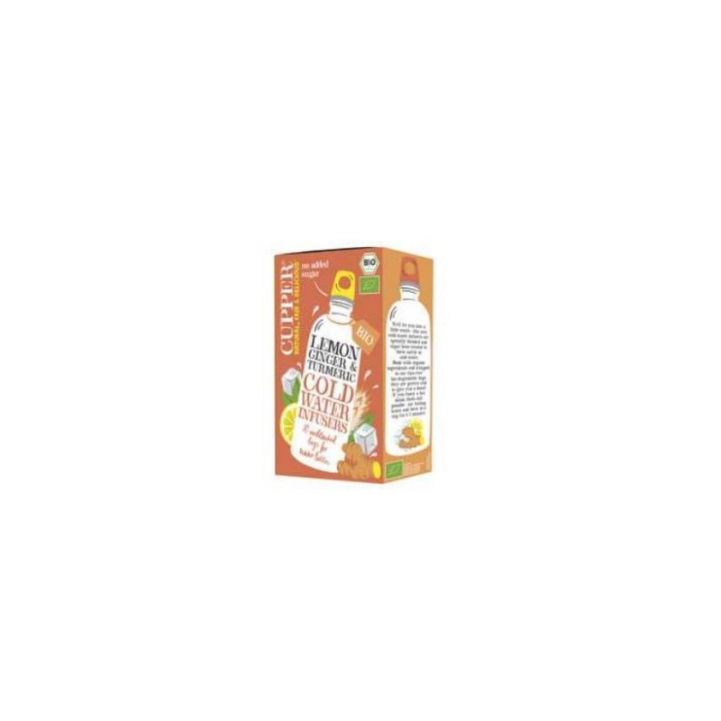 Limon, Jengibre y Curcuma infusion fria Bio Cupper