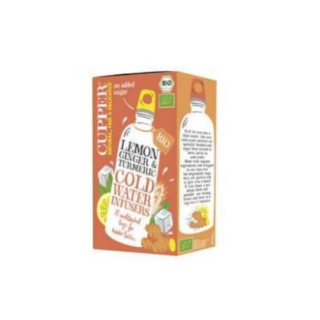 Limon, Jengibre y Curcuma infusion fria Bio Cupper