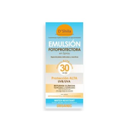 Emulsion Fotoprotectora spray FPS 30 D'shila
