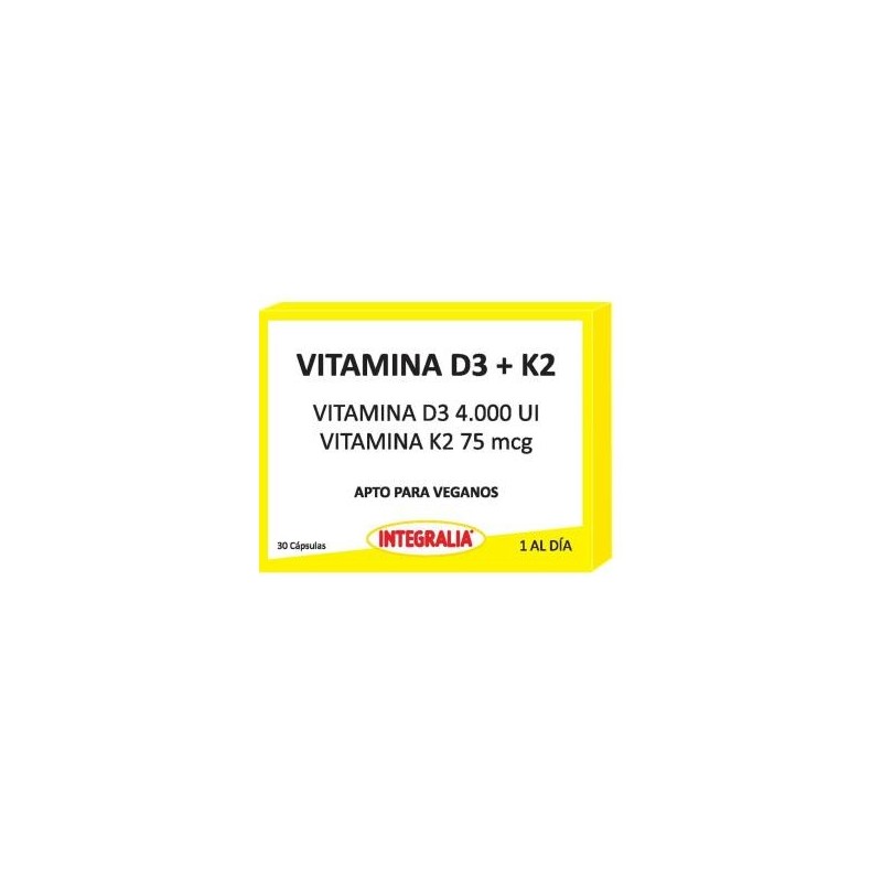 Vitamina D3 y K2 Vegan Integralia