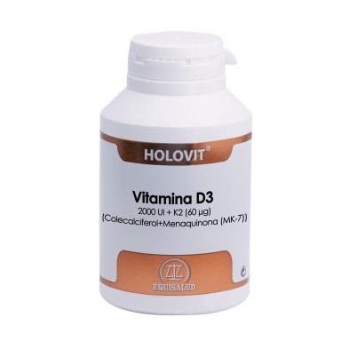 Holovit Vitamina D3 2000 UI, K2 60 mcg y menaquinona Equisalud