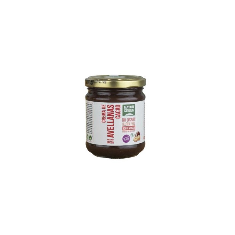 Crema de Cacao y Avellanas Bio sin gluten Naturgreen