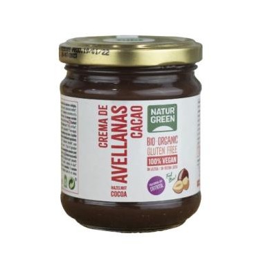 Crema de Cacao y Avellanas Bio sin gluten Naturgreen