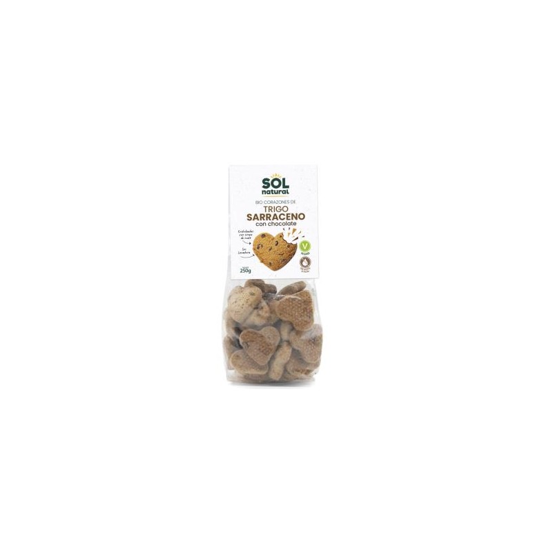 Corazones de Trigo Sarraceno con Chocolate Sol Natural