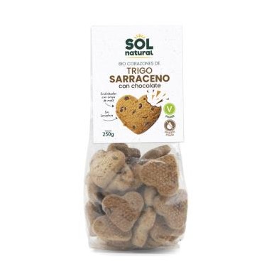 Corazones de Trigo Sarraceno con Chocolate Sol Natural