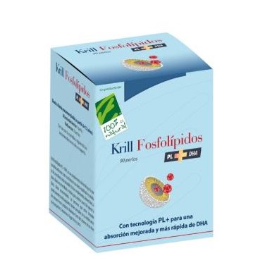 Krill Fosfoli­pidos y DHA Cien por Cien Natural