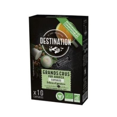 Capsulas Cafe Puro Arabica Grands Crus Bio Destination