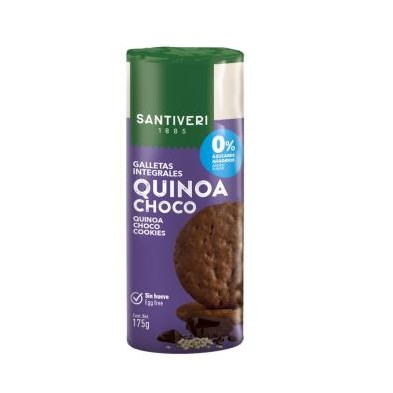 Galletas Integrales Quinoa Choco 0% Azucares Santiveri Galletas Integrales Quinoa Choco 0% Azucares Santiveri