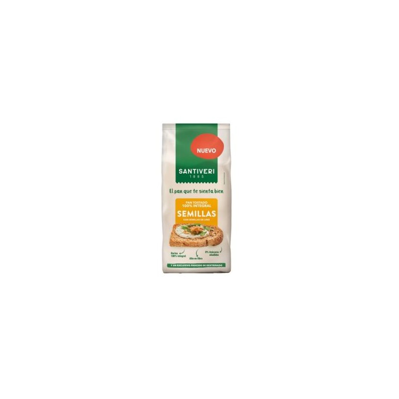 Pan Tostado 100% Integral Semillas Santiveri