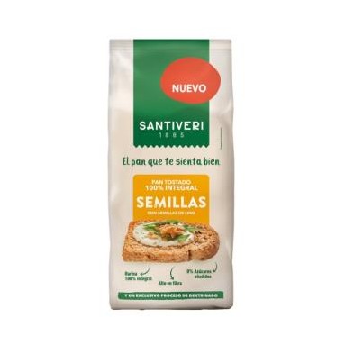 Pan Tostado 100% Integral Semillas Santiveri