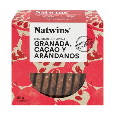 Barritas de Granada, Cacao y Arandanos Natwins