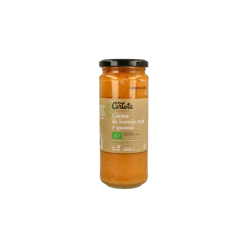 Crema de lenteja roja y quinoa Carlota Organic