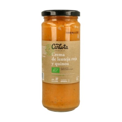 Crema de lenteja roja y quinoa Carlota Organic