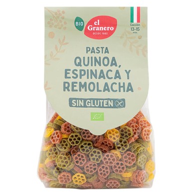 Pasta Tricolor Margaritas sin Gluten Bio El Granero
