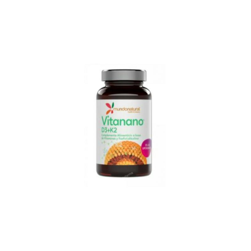 Vitanano Vitaminas D3 + K2 Liposomado Mundonatural