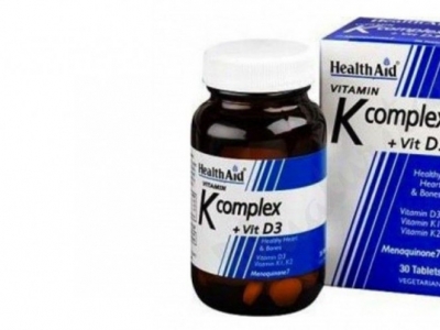 Vitamina K Complex con Vitamina D3 de Health Aid